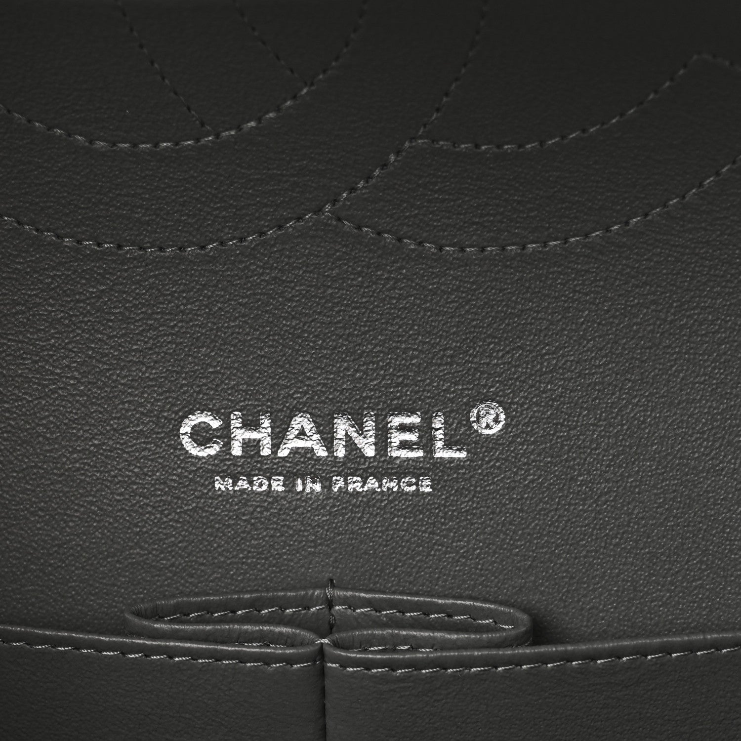 Chanel Caviar Quilted Jumbo Double Flap Grey
