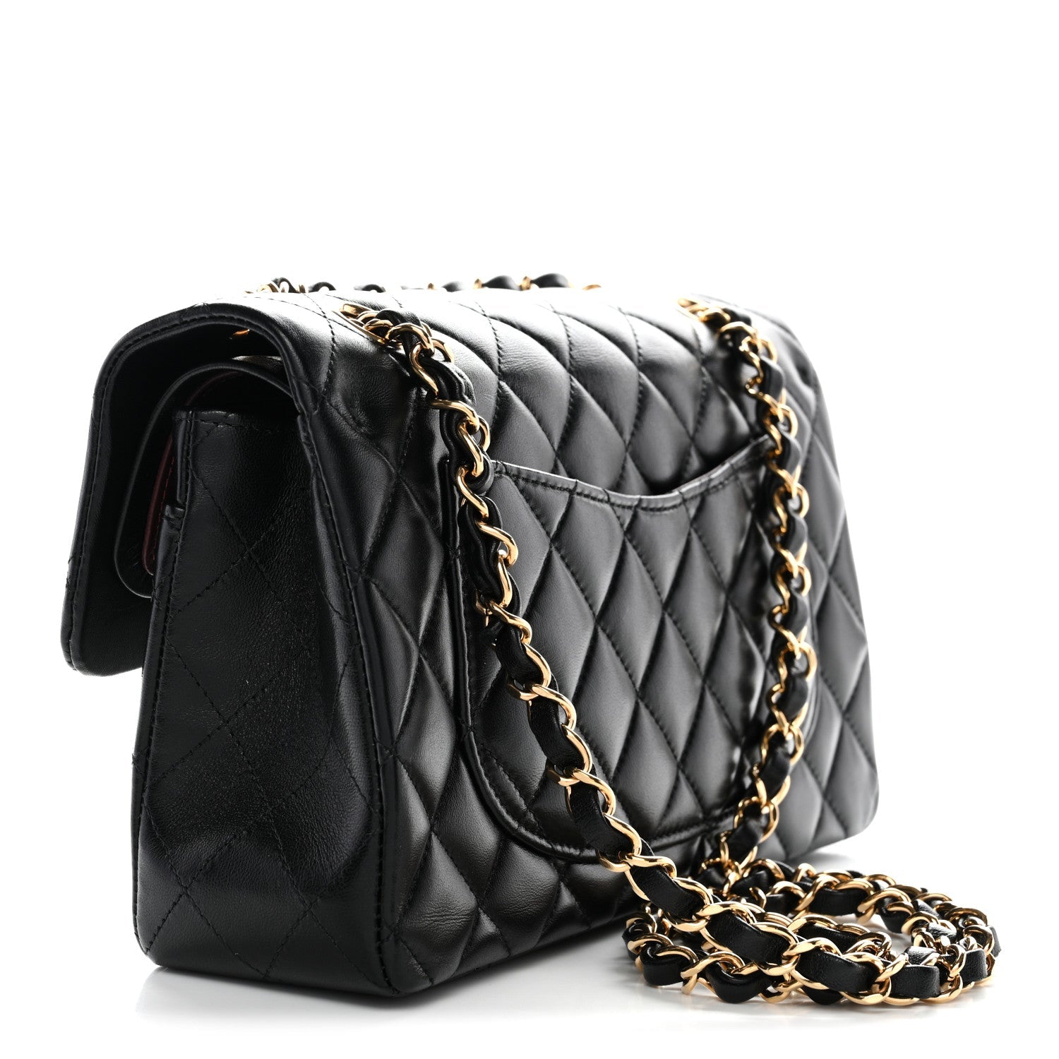 Chanel Lambskin Quilted Small Double Flap Black