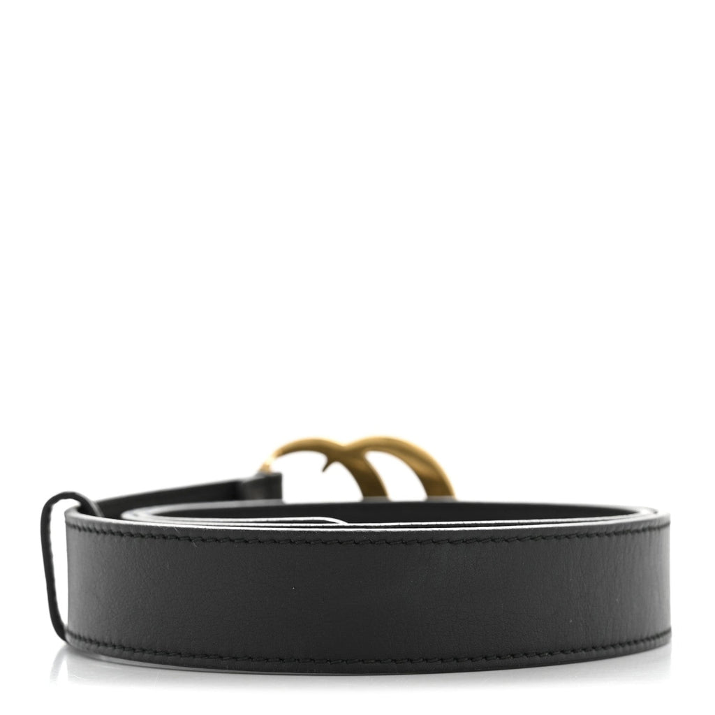 Gucci Calfskin Double G 30mm Belt 85 34 Black