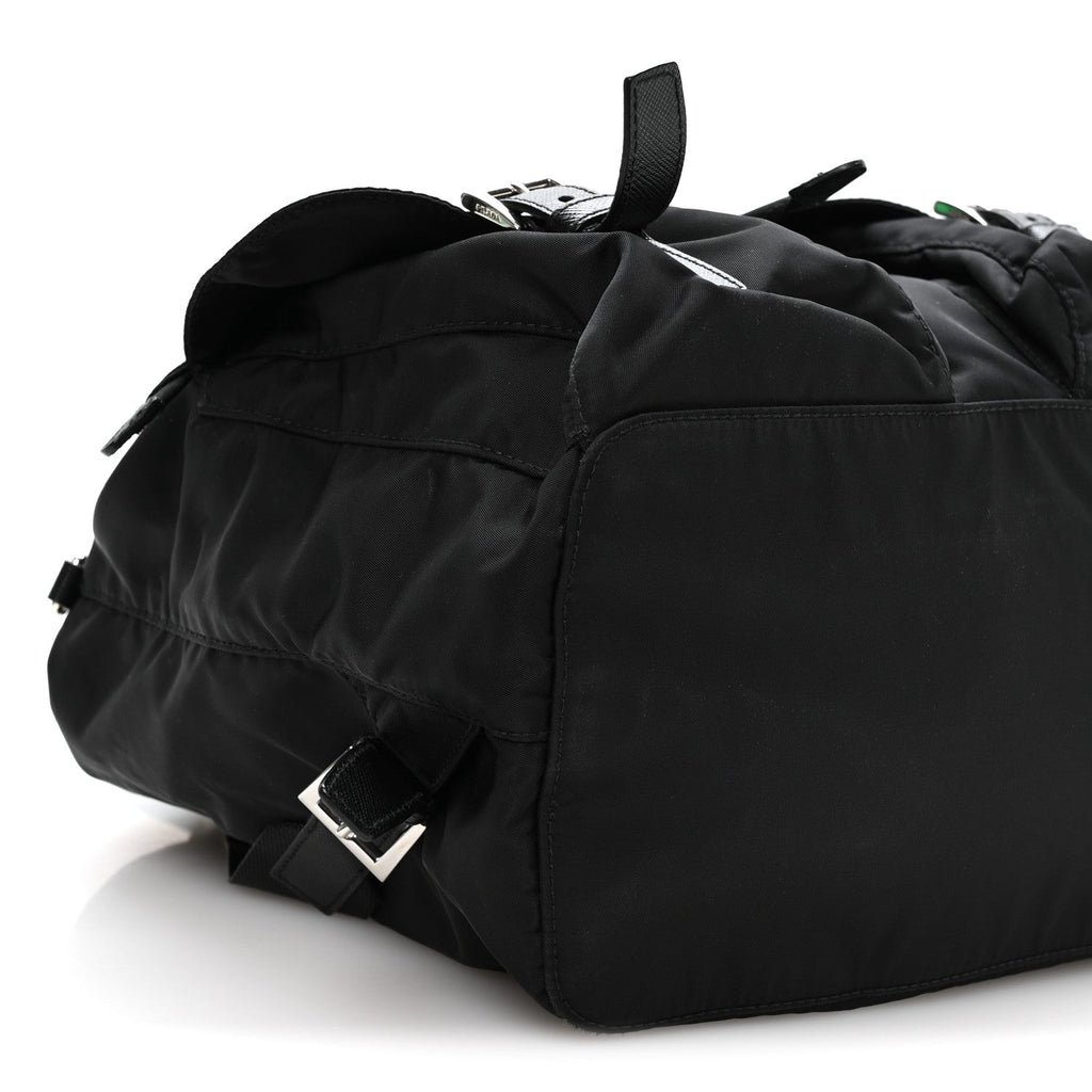 Prada Re-Nylon Vela Saffiano Medium Backpack Black