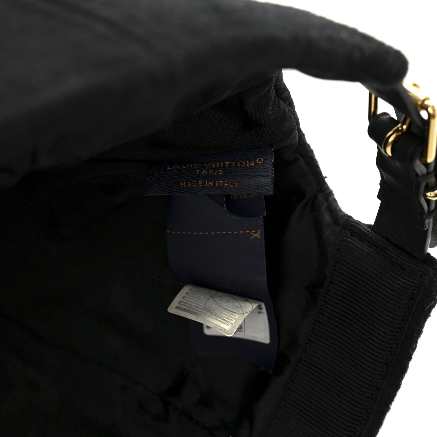 Louis Vuitton Wool Silk Monogram Endless Cap L Black