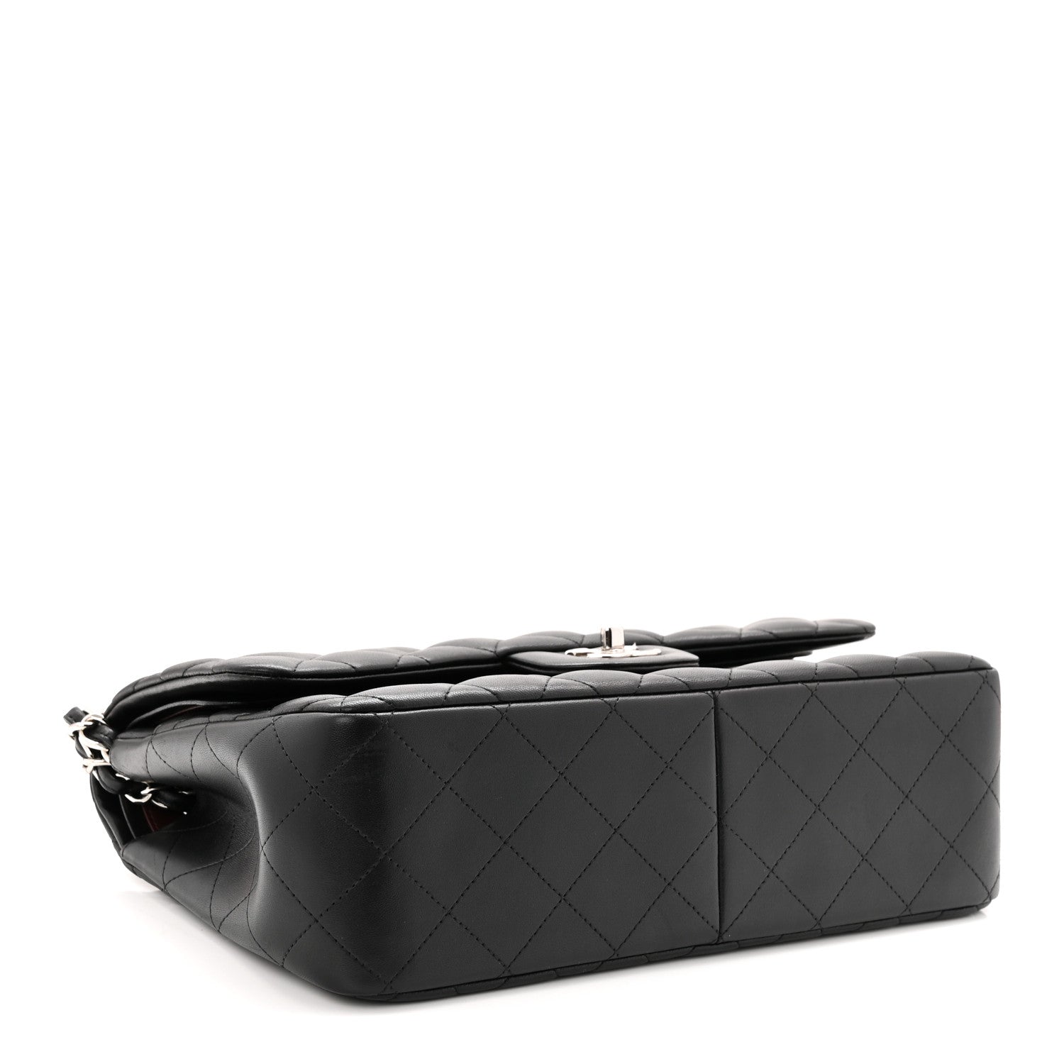 Chanel Lambskin Quilted Jumbo Double Flap Black