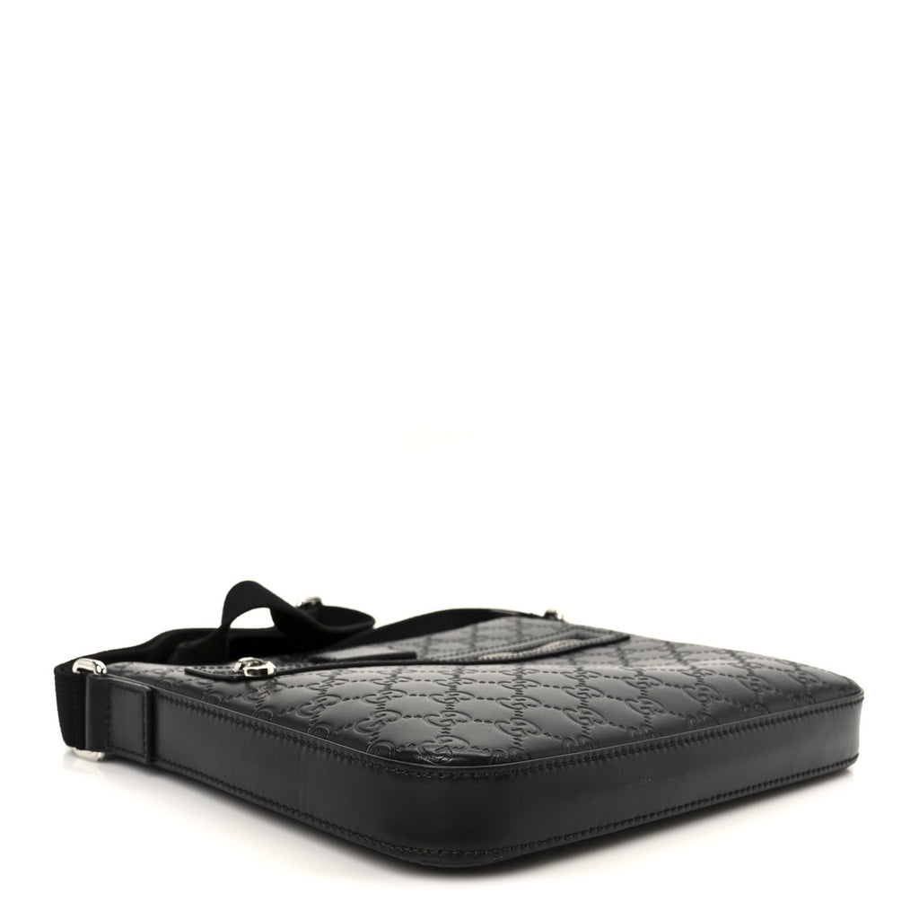 Gucci Guccissima Signature Small Messenger Bag Black