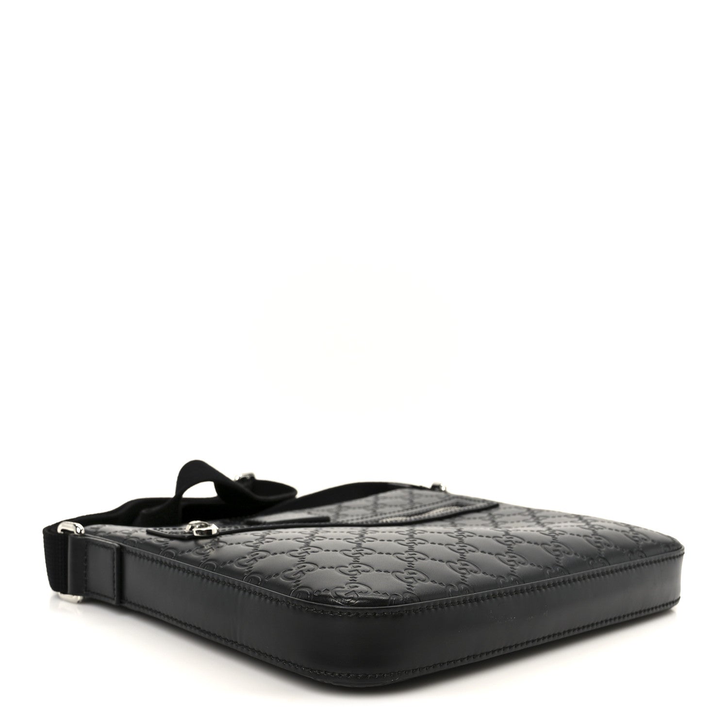 Gucci Guccissima Signature Small Messenger Bag Black
