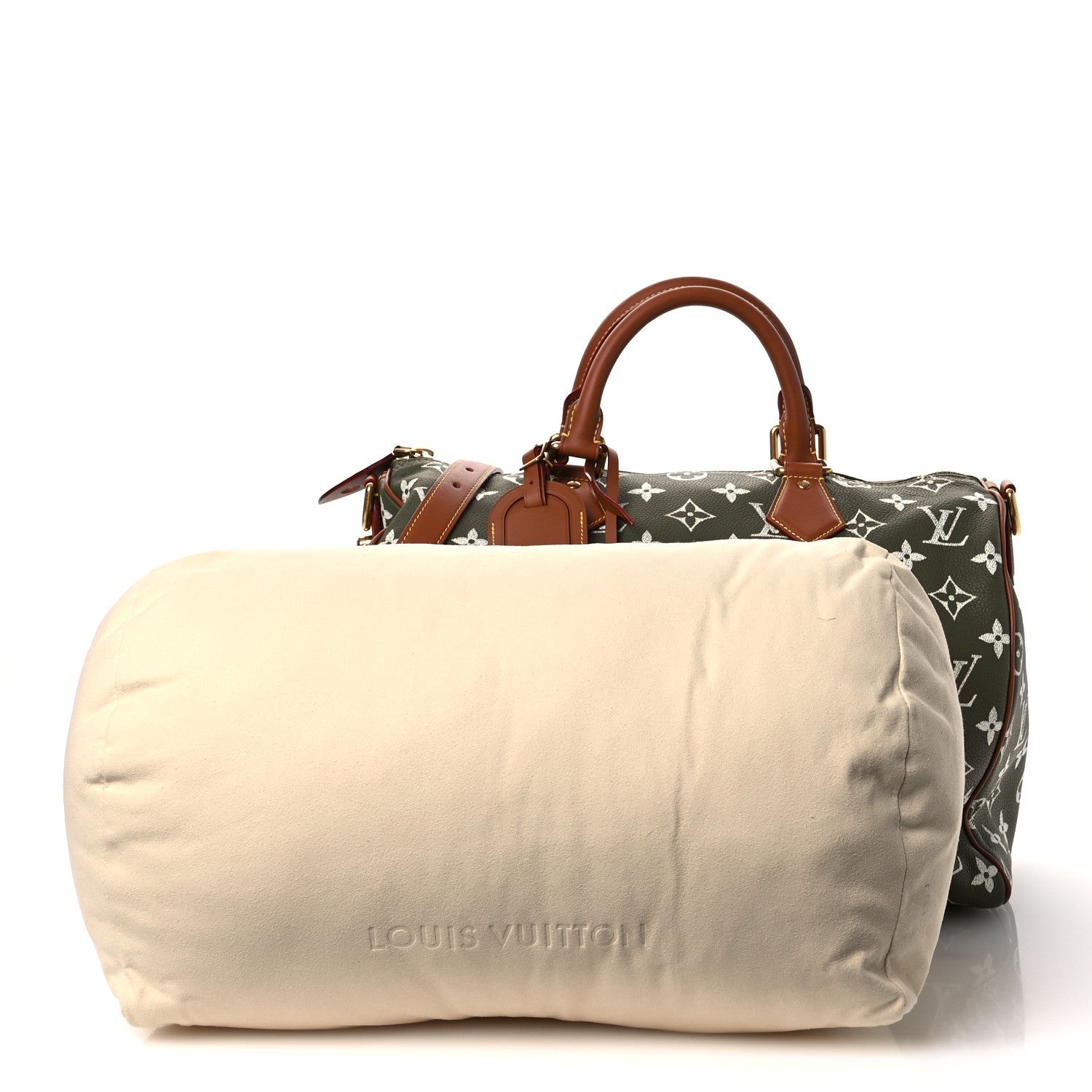 Louis Vuitton Calfskin Monogram Speedy P9 Bandouliere 40 Green Sancha