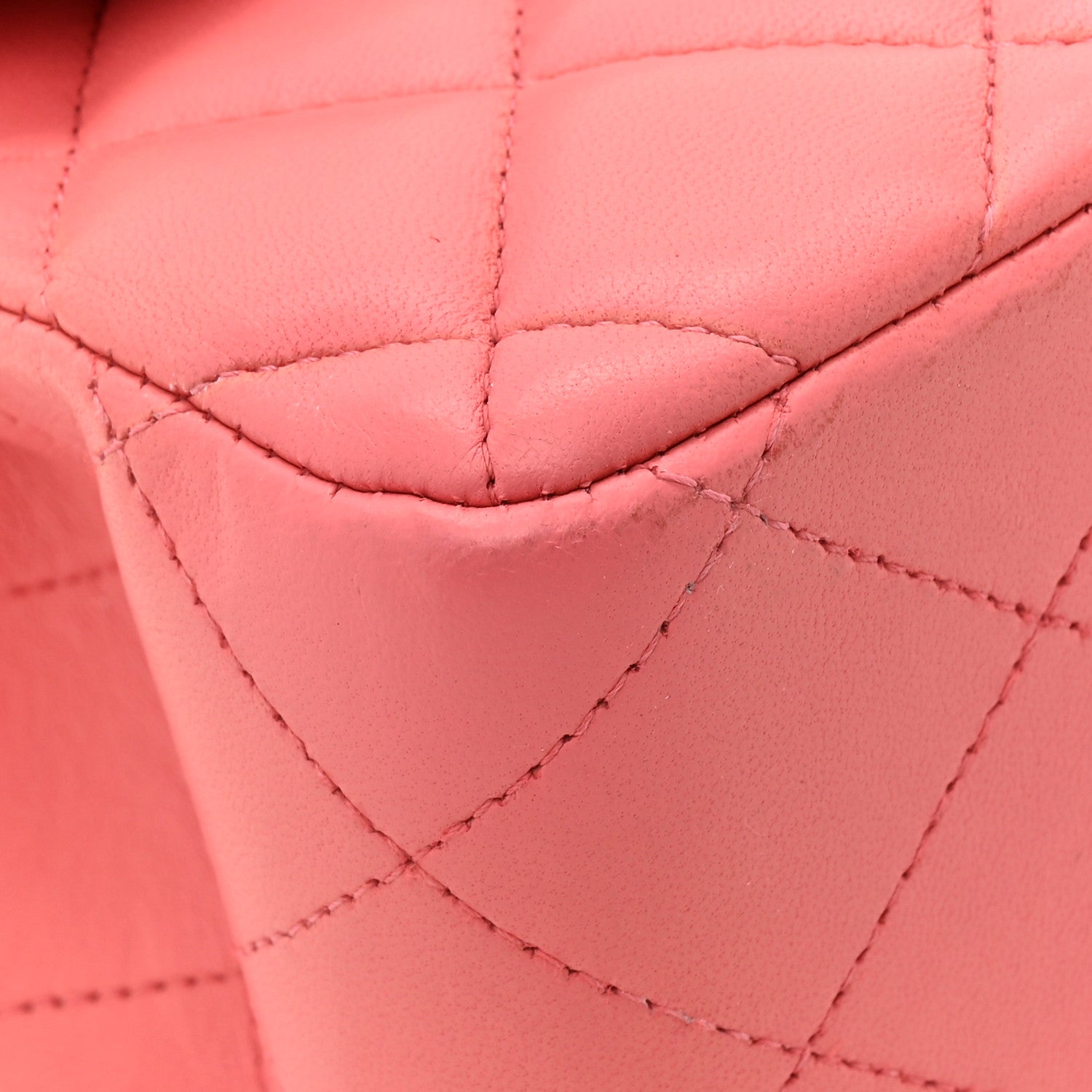 Chanel Lambskin Quilted Jumbo Double Flap Pink