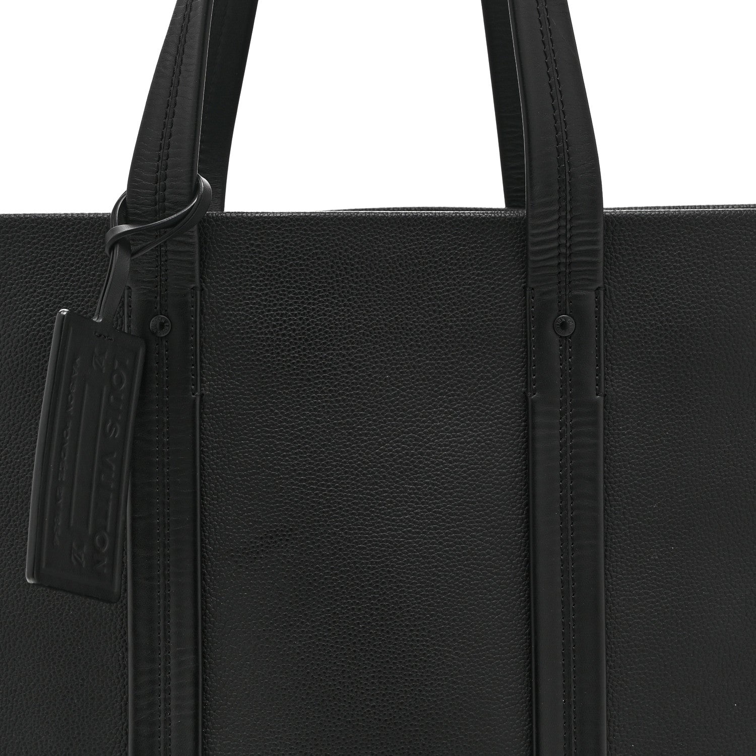 Louis Vuitton Grained Calfskin LV Aerogram Tote Black