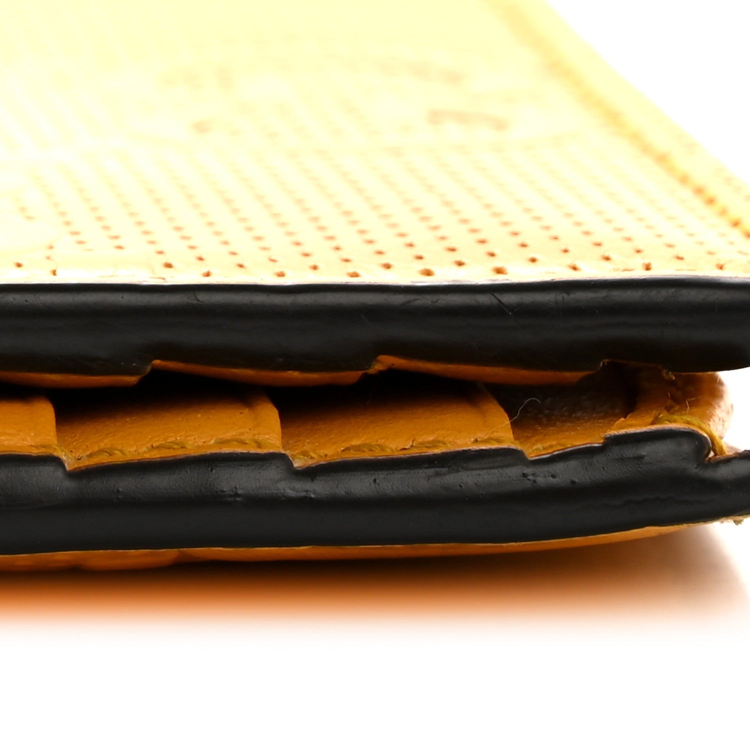 Gucci Calfskin GG Tennis Embossed Bi-Fold Wallet Yellow Tangerine