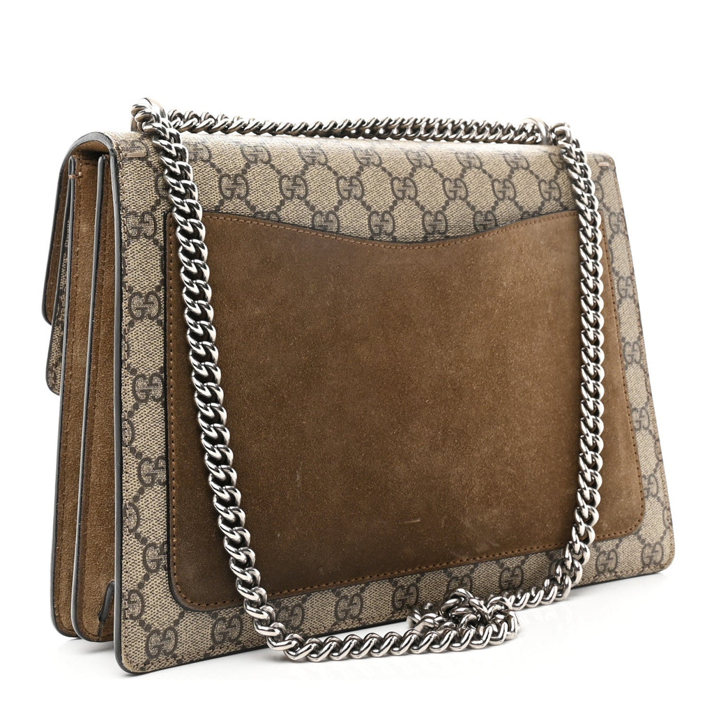 Gucci GG Supreme Monogram Medium Dionysus Shoulder Bag Taupe