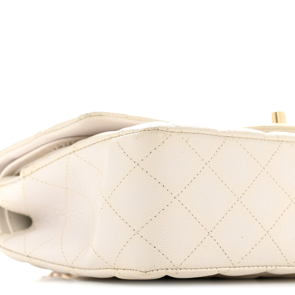 Chanel Caviar Quilted Medium Double Flap White