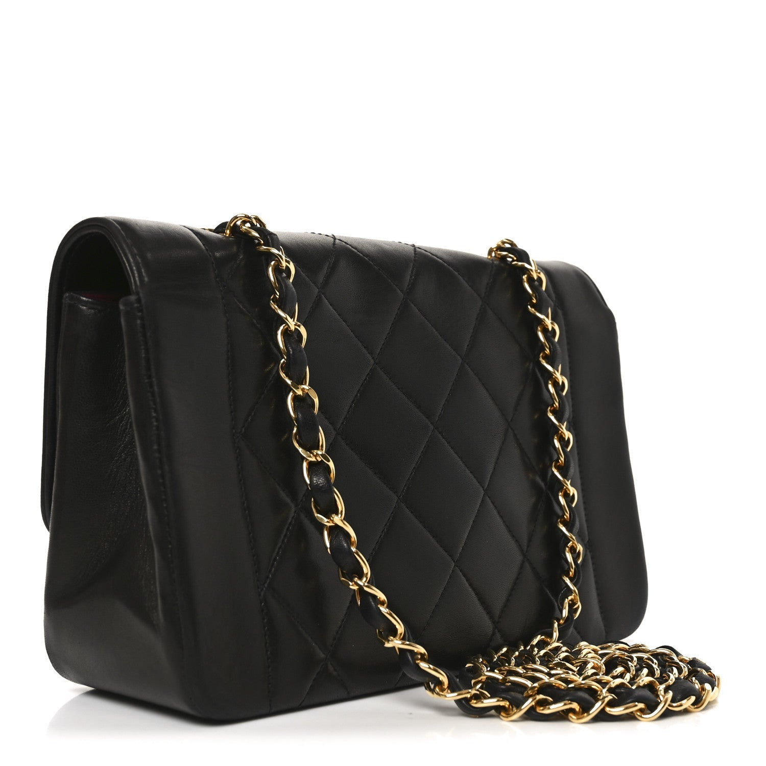 Chanel Lambskin Quilted Small Single Flap Black