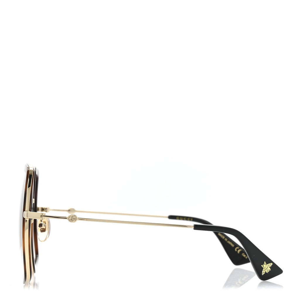 Gucci Acetate Oversize Square Frame GG0106S Sunglasses Tortoise