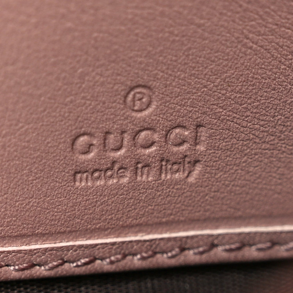 Gucci Microguccissima Bow Continental Wallet Soft Pink