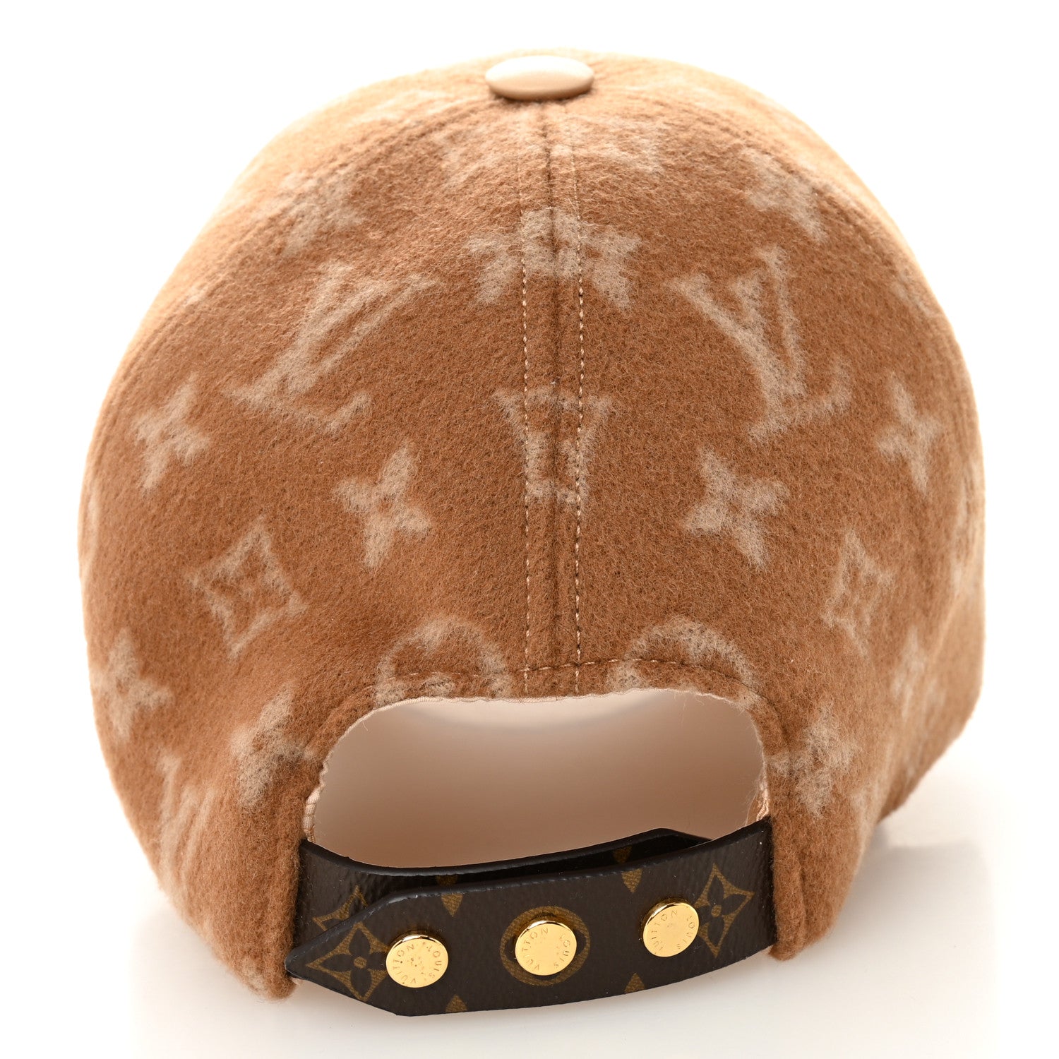 Louis Vuitton Wool Monogram Carry On Cap M Beige