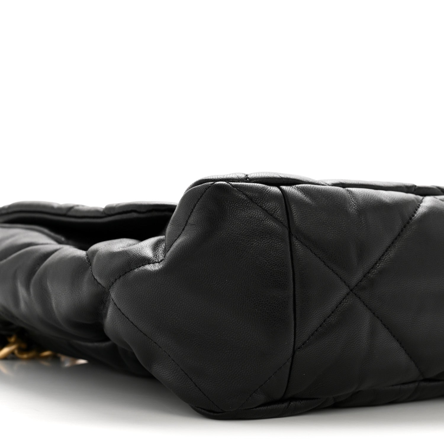 Chanel Goatskin Quilted Maxi Chanel 19 Flap Black