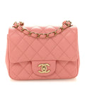 Chanel Lambskin Quilted Mini Square Flap Pink