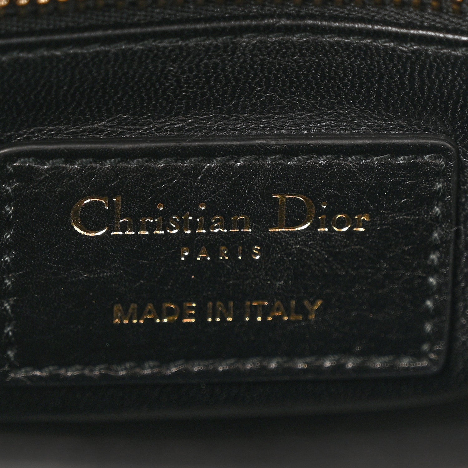 Christian Dior Calfskin Beaded Mini Lady Dior Black