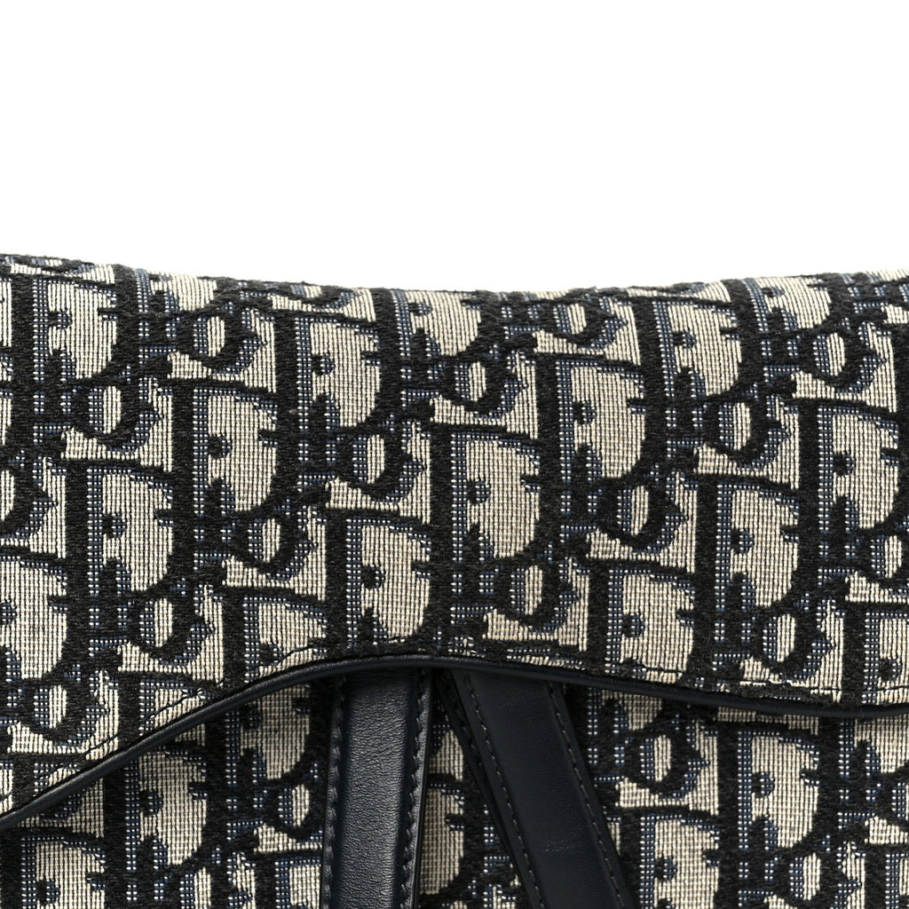 Christian Dior Oblique Saddle Bag Blue