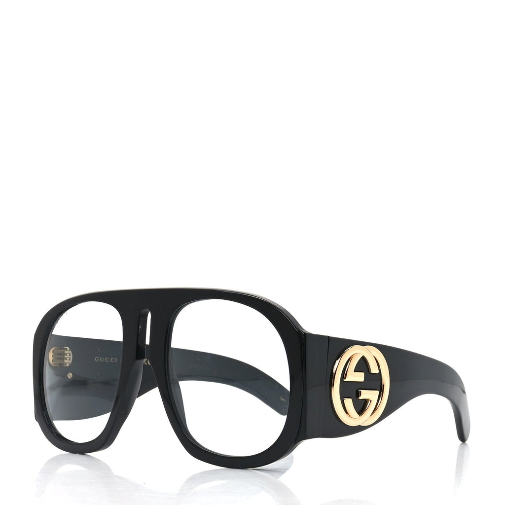 Gucci Oversized Aviator Sunglasses GG0152S Black
