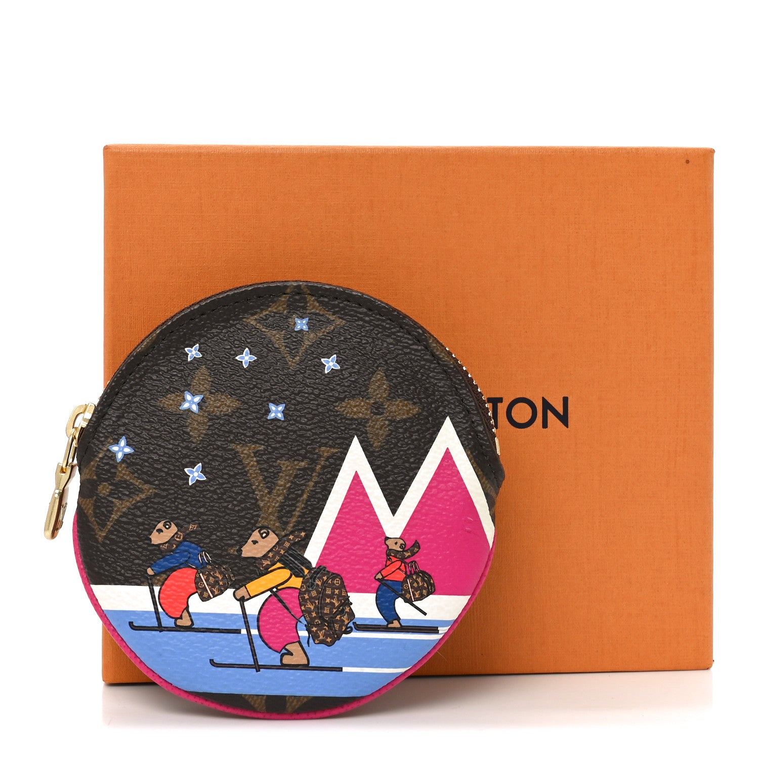 Louis Vuitton Monogram 2018 Christmas Animation Round Coin Purse