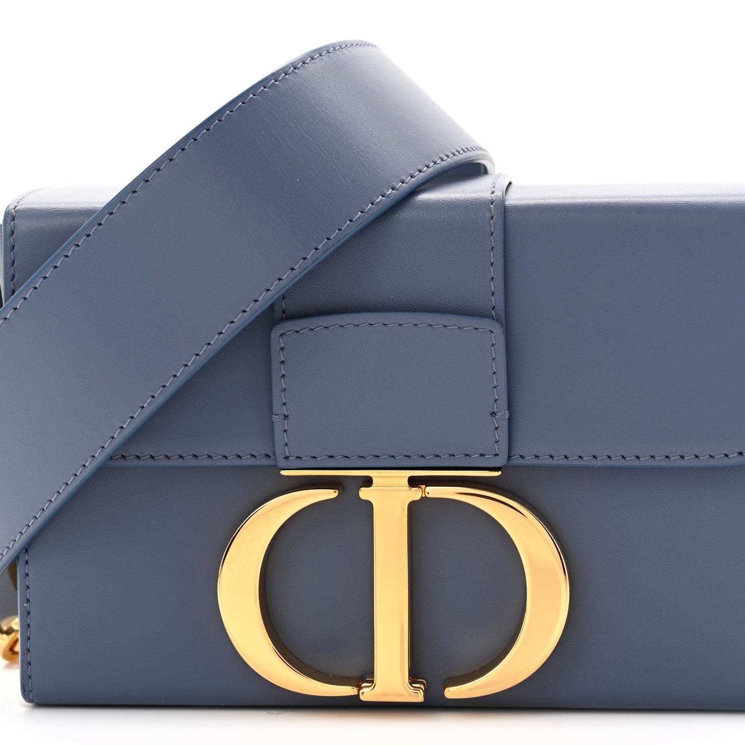 Christian Dior Box Calfskin 30 Montaigne Box Bag Blue