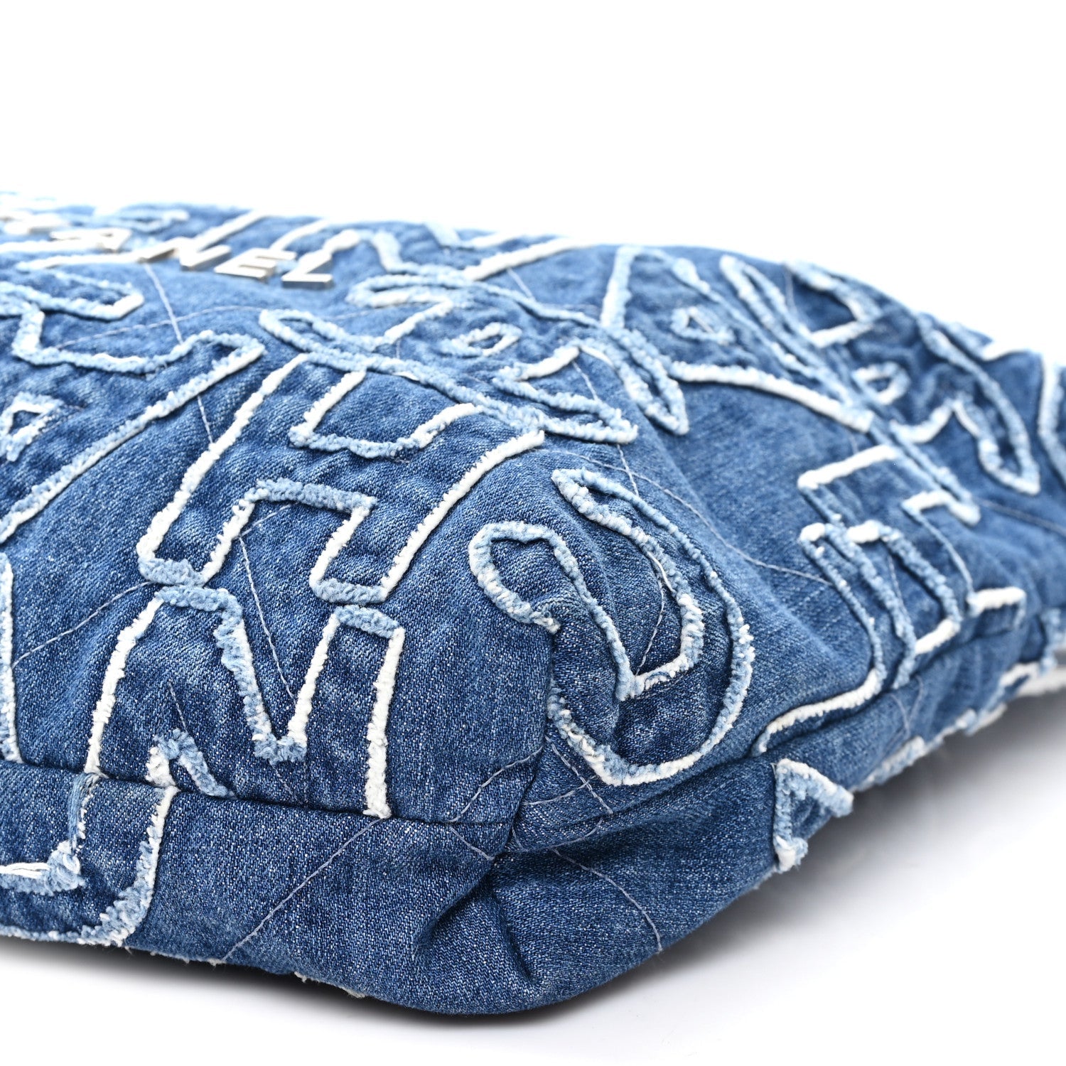 Chanel Denim Patchwork Logo Chanel 22 Blue