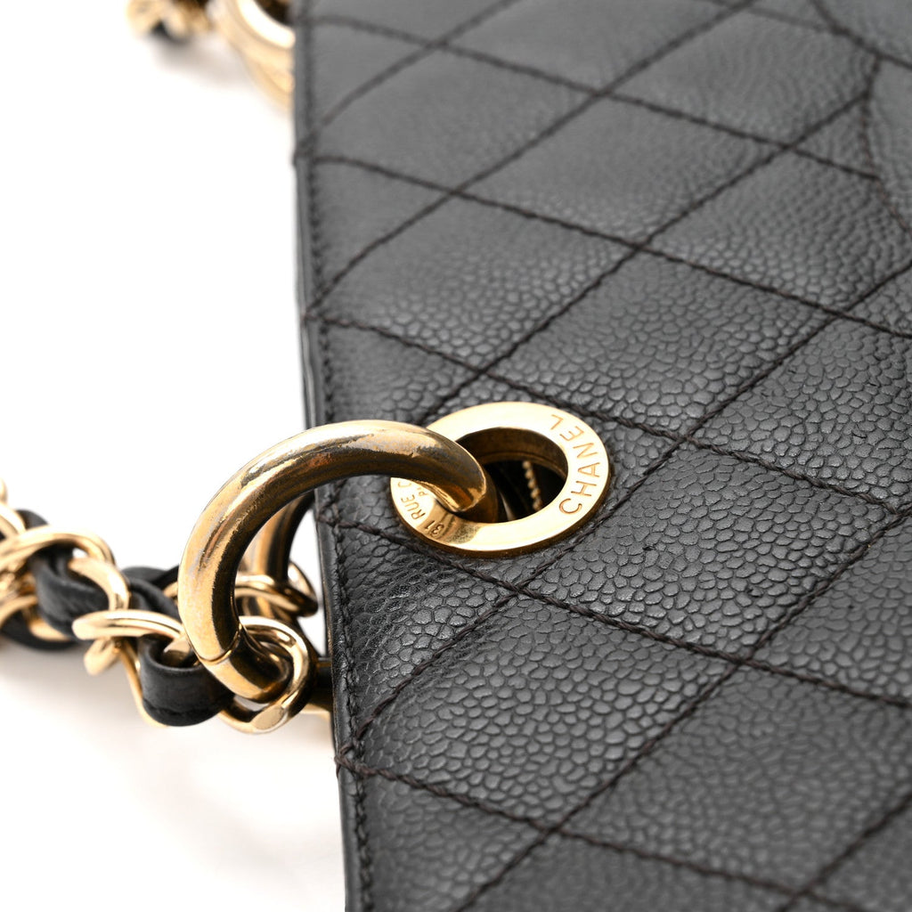 Chanel Caviar Quilted Grand Shopping Tote GST Black