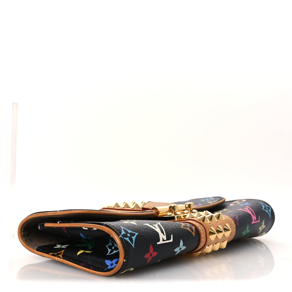 Louis Vuitton Monogram Multicolor Courtney Clutch Black