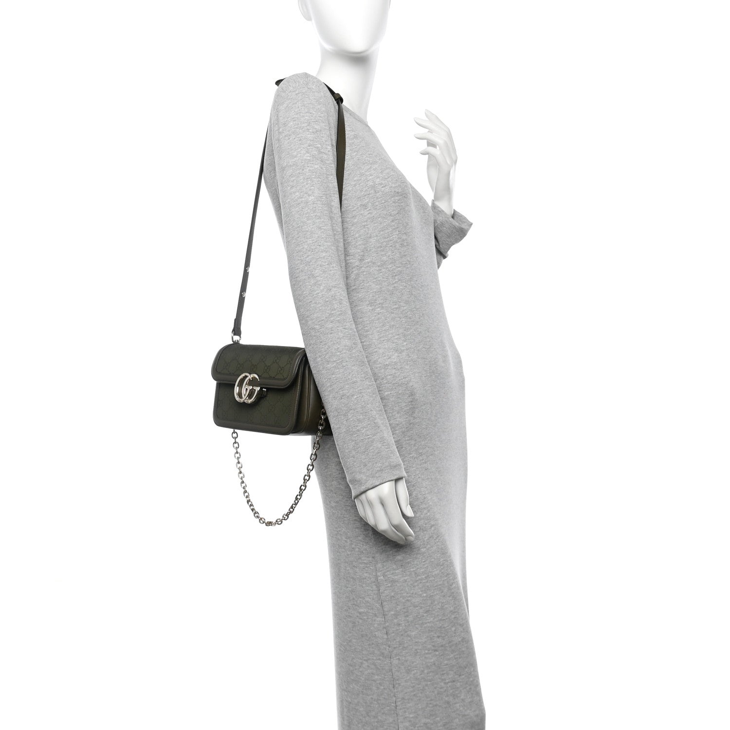 Gucci Monogram Small Gucci Go Shoulder Bag Luscious Green