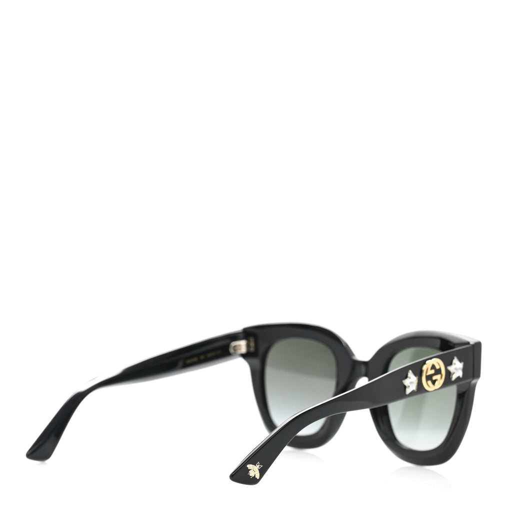 Gucci Round Frame Star Sunglasses GG0208S Black