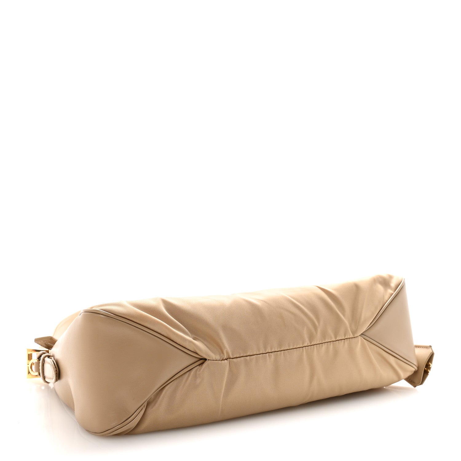 Prada Re-Nylon Vitello Large Aimee Shoulder Bag Cammello