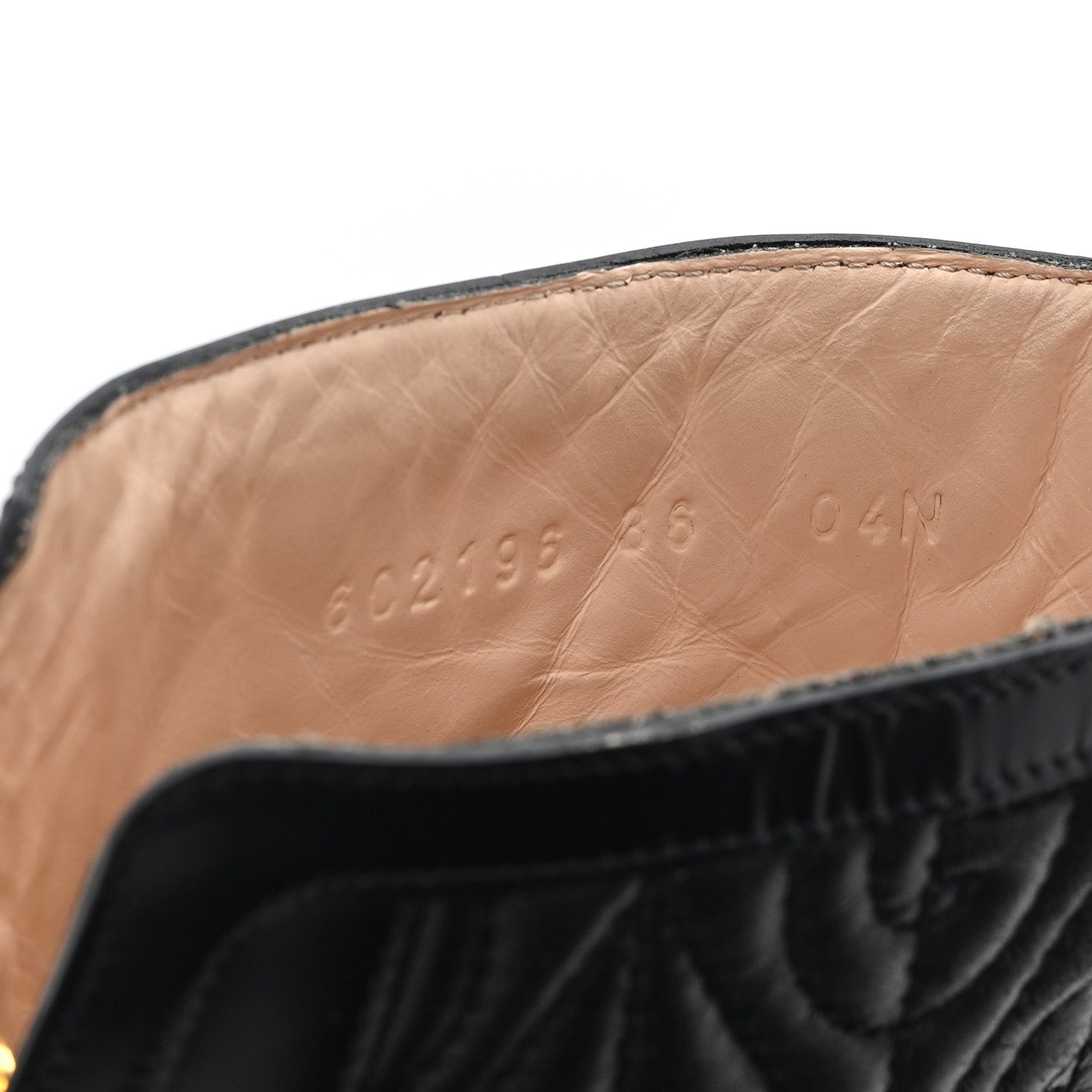 Gucci Calfskin Nappa Rhombus Quilted Trip Ankle Boots 36 Black