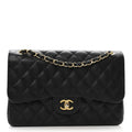 Chanel Caviar Quilted Jumbo Double Flap Black