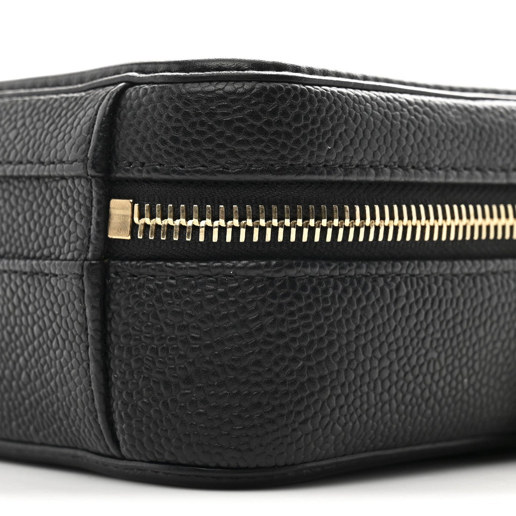 Chanel Caviar Quilted Small CC Filigree Vanity Case Black