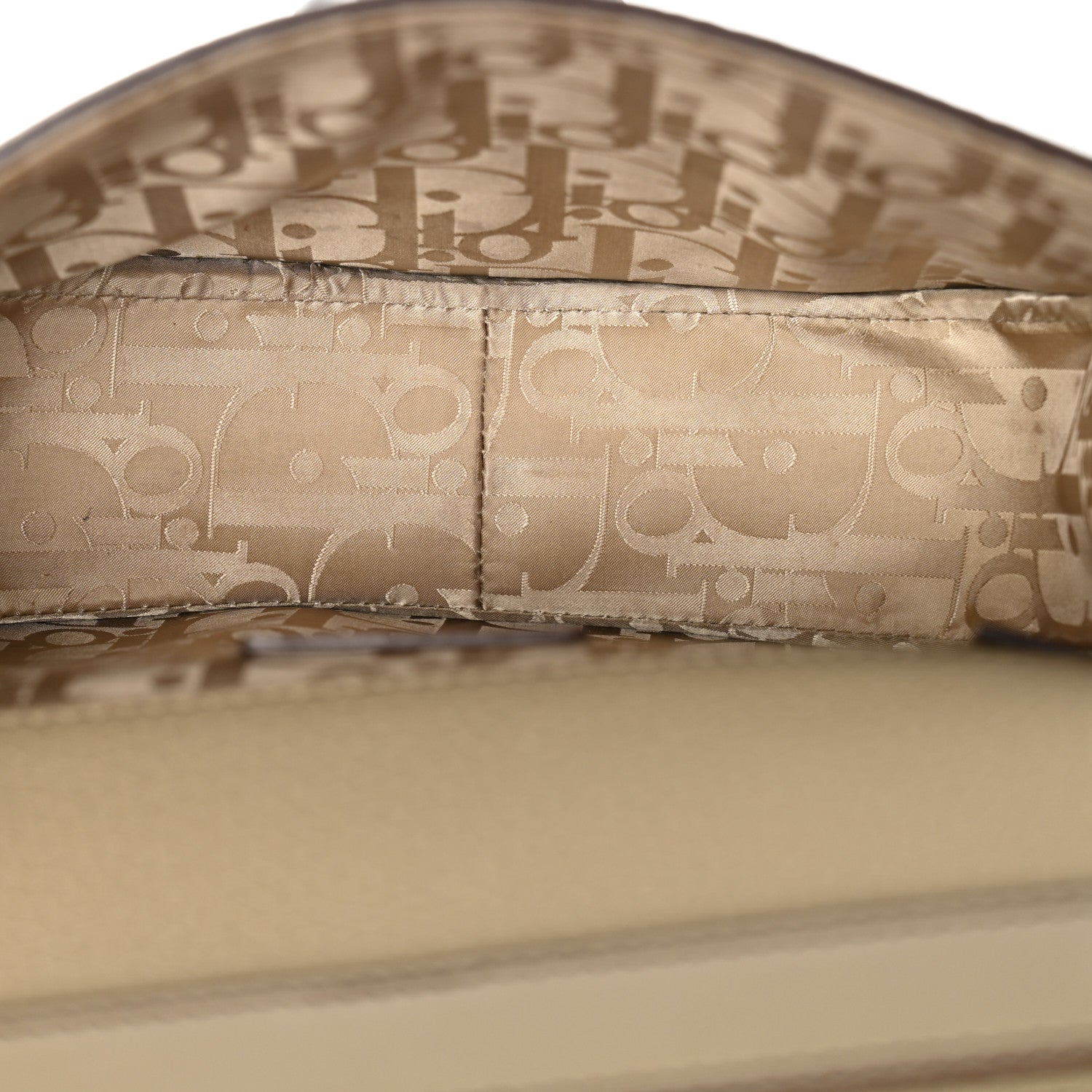 Christian Dior Grained Calfskin Mini Gallop Bag With Strap Beige