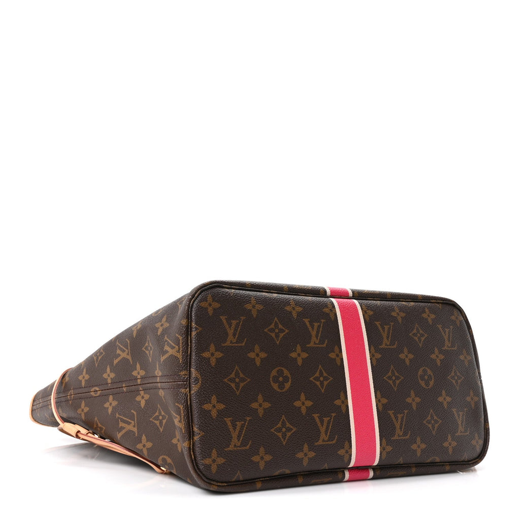 Louis Vuitton Monogram My LV Heritage Neverfull MM Fuchsia White