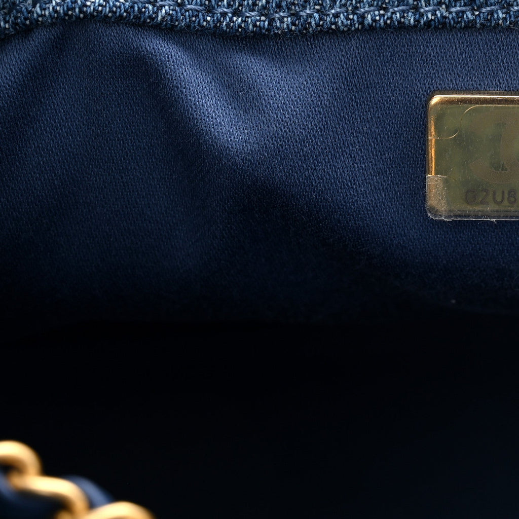 Chanel Washed Denim Quilted Mini Chanel 25 Handbag Blue