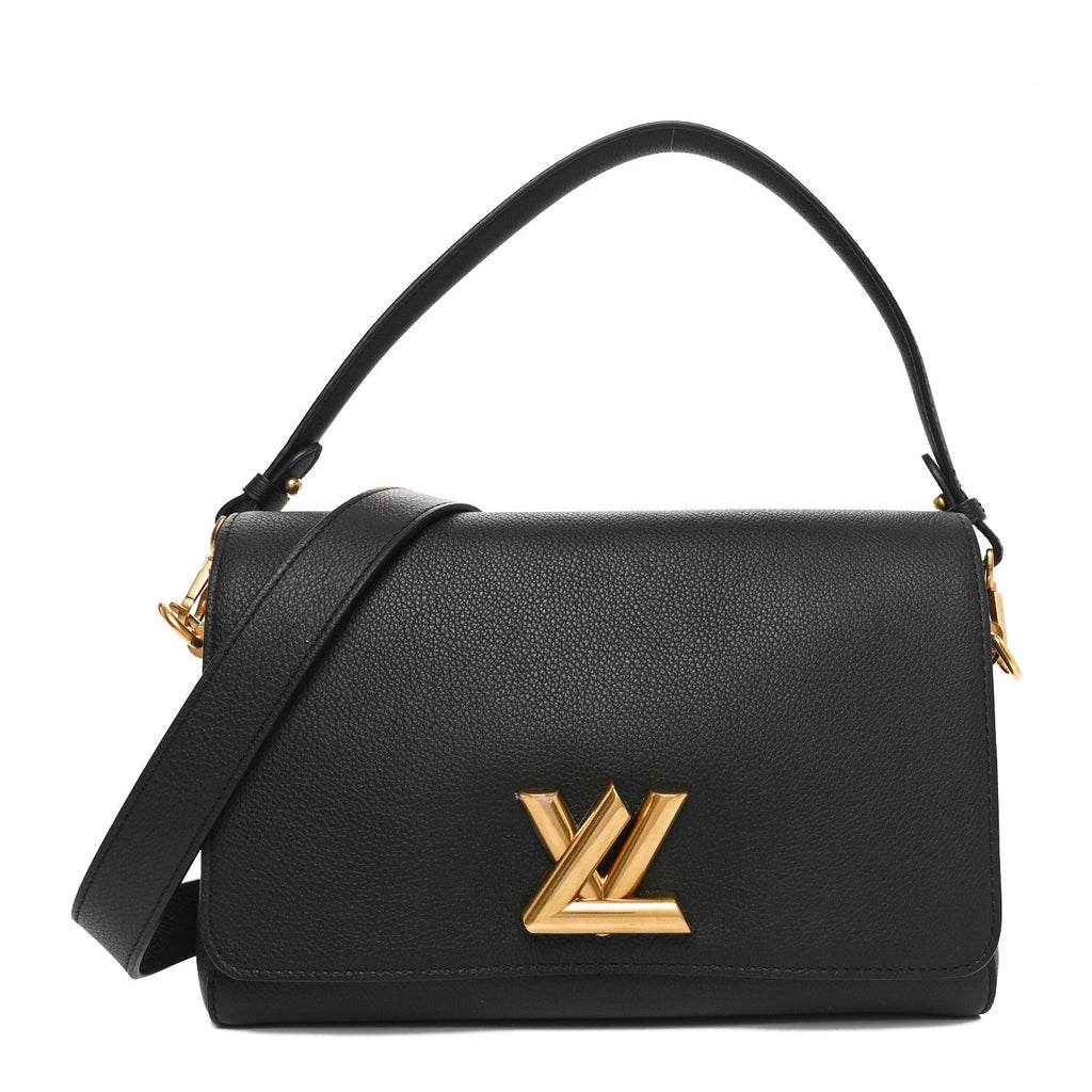 Louis Vuitton Calfskin Soft Twist Shoulder Bag Black