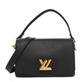 Louis Vuitton Calfskin Soft Twist Shoulder Bag Black