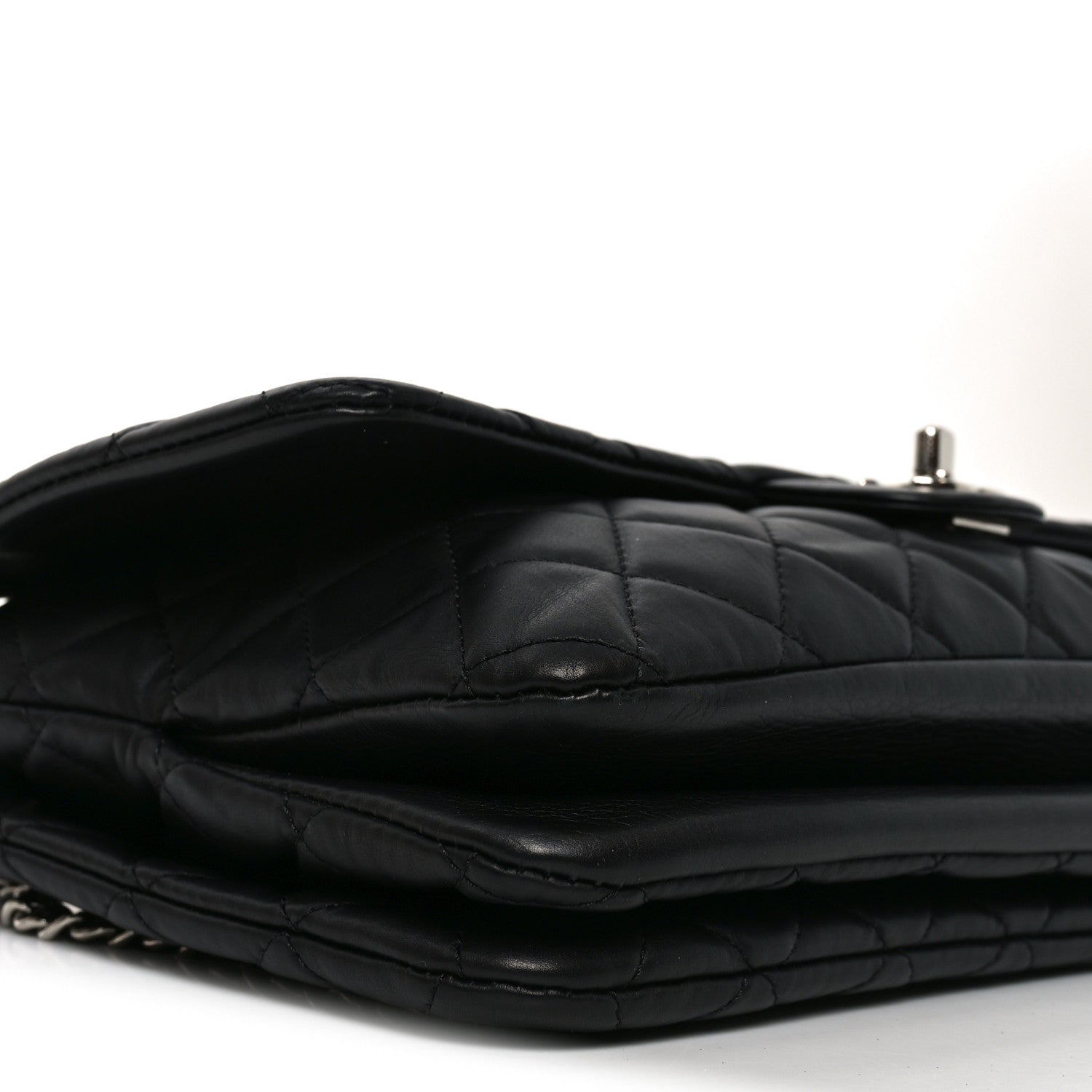 Chanel Lambskin Quilted Jumbo Chanel 3 Flap Bag Black