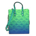 Louis Vuitton Taurillon Illusion Sac Plat XS Bleu Vert