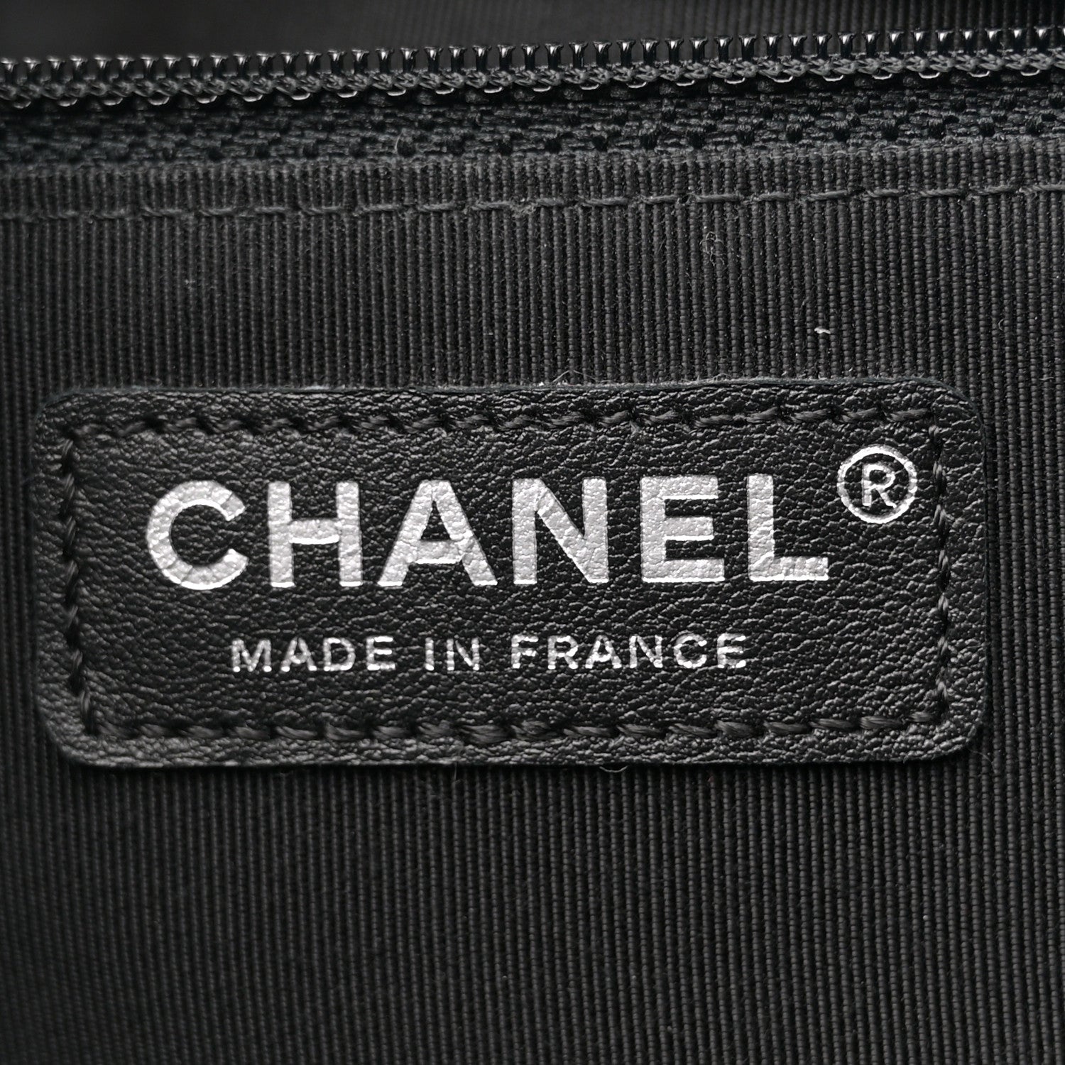 Chanel Caviar Chevron Quilted Large Shopping Tote Tote Black