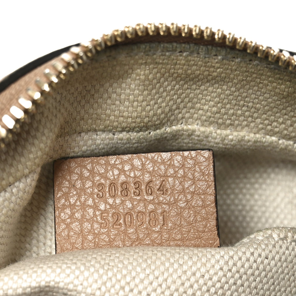 Gucci Pebbled Calfskin Small Soho Disco Bag Rose Beige