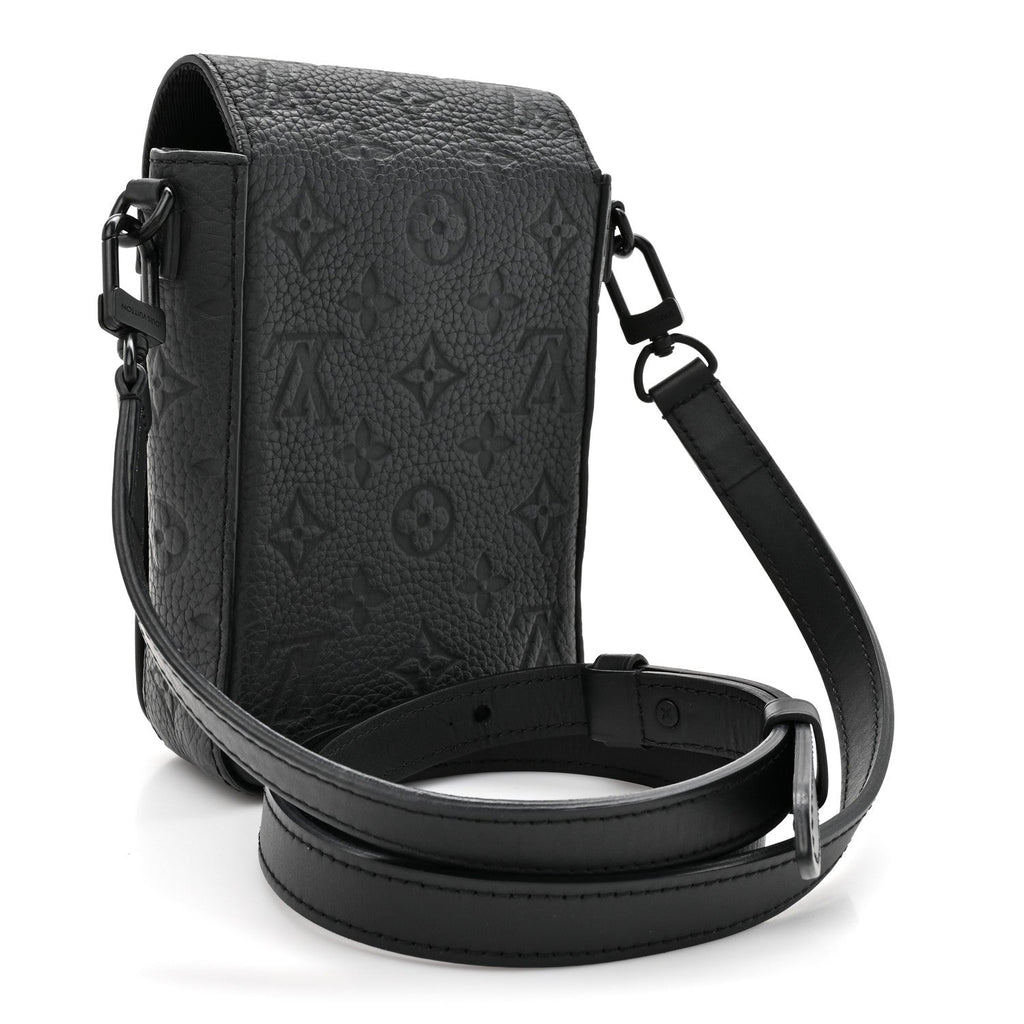 Louis Vuitton Taurillon Monogram S Lock Wearable Wallet Black