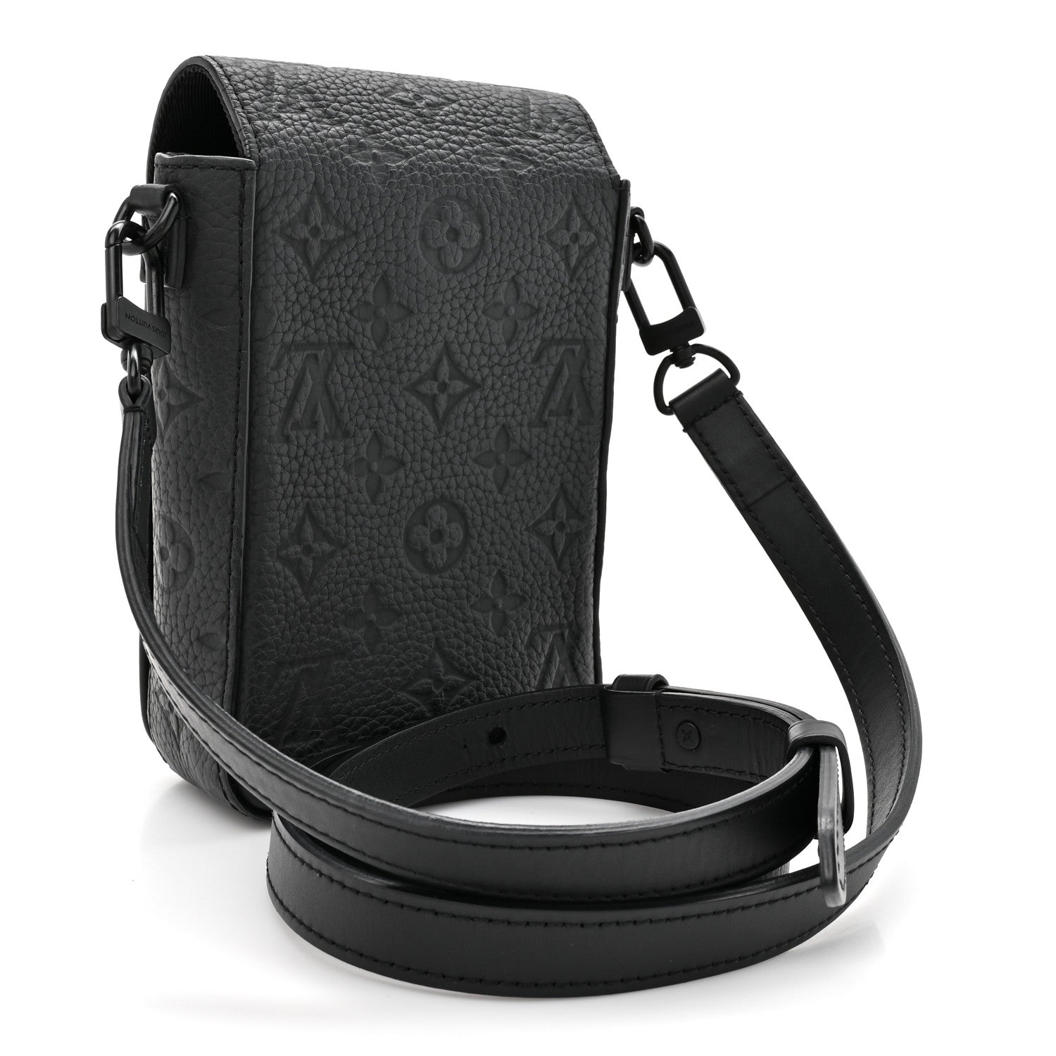 Louis Vuitton Taurillon Monogram S Lock Wearable Wallet Black