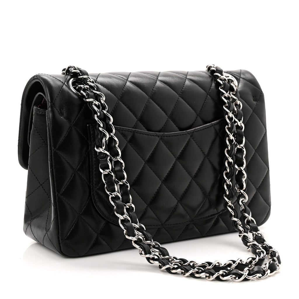 Chanel Lambskin Quilted Small Double Flap Black