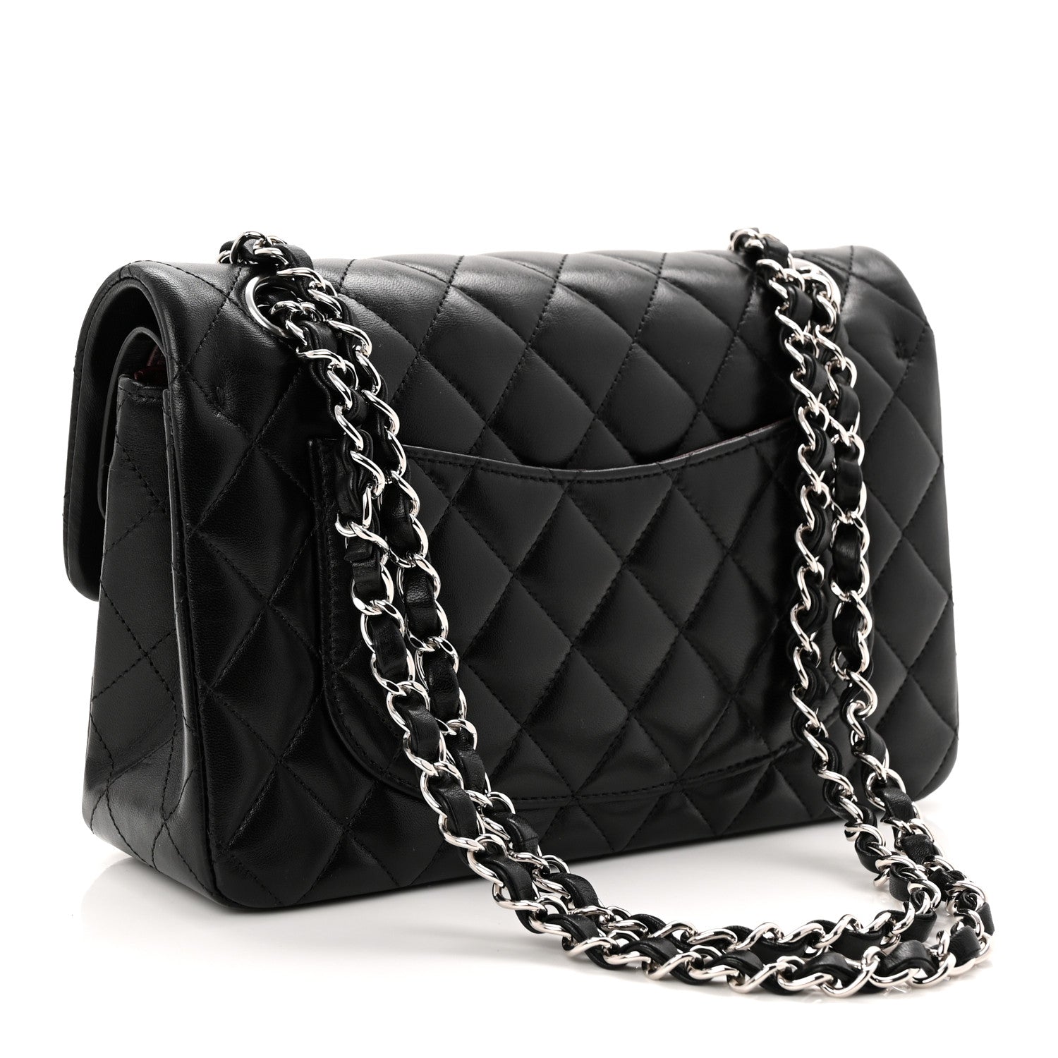 Chanel Lambskin Quilted Small Double Flap Black
