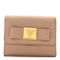 Prada Saffiano Tri-Fold Bow Wallet Cammeo