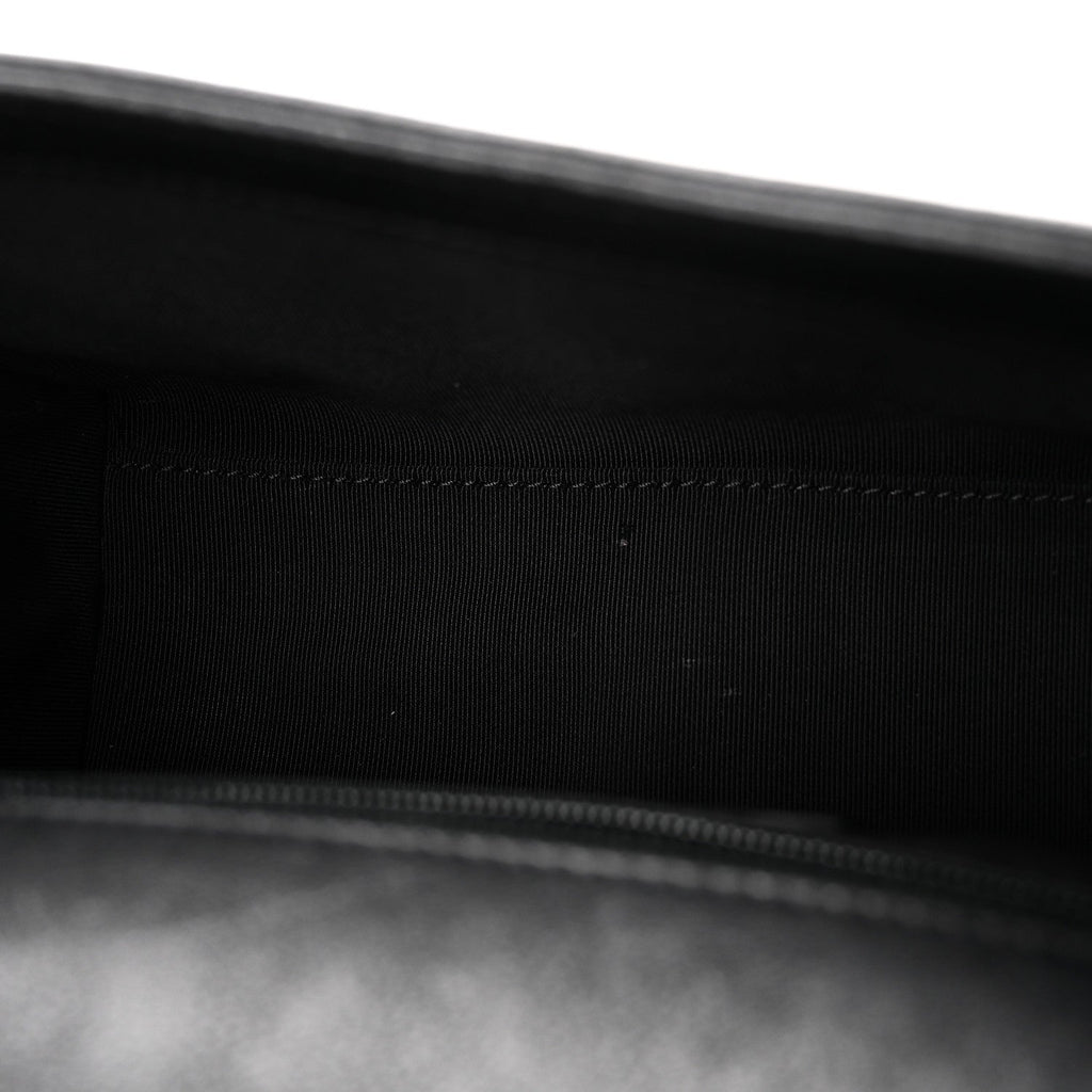 Chanel Grained Calfskin Quilted Small Label Click Flap Bag Black