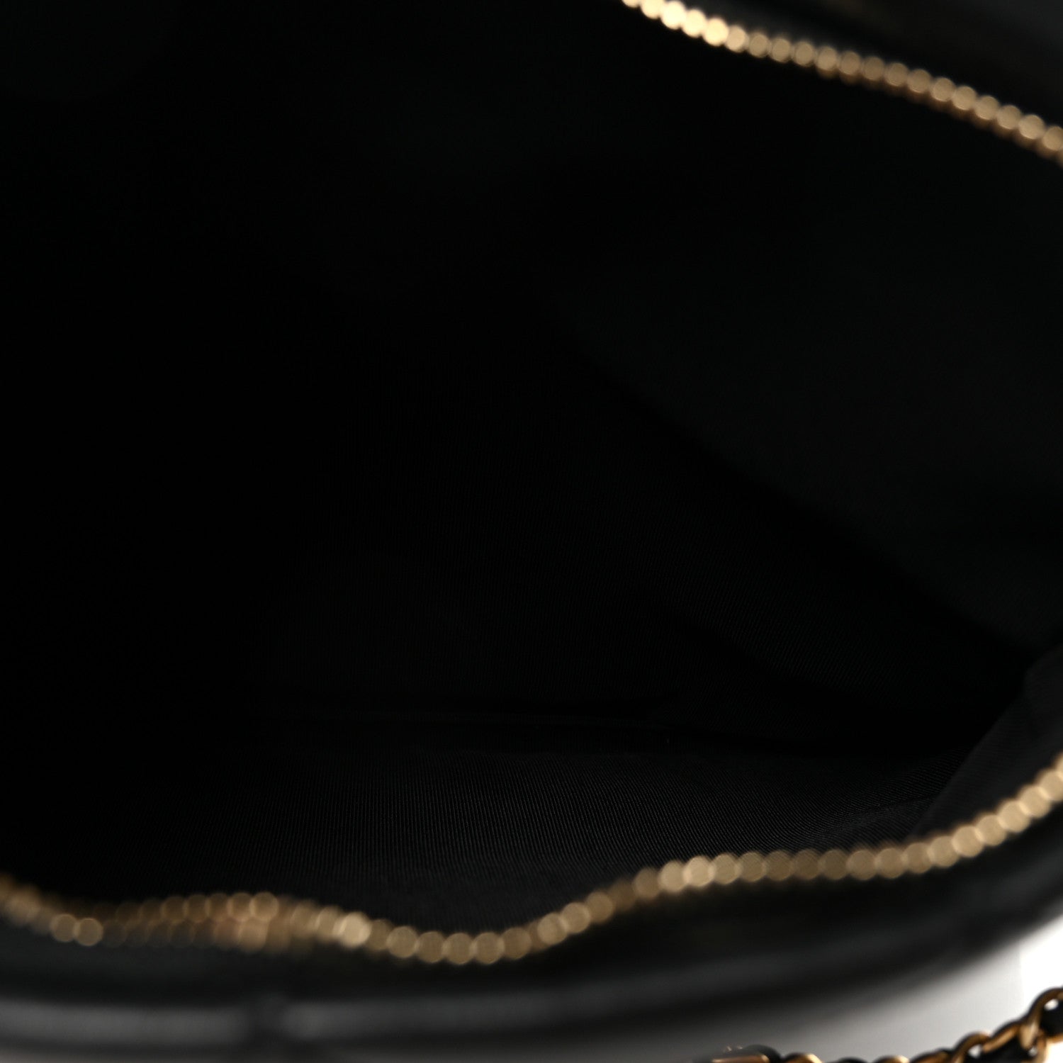 Chanel Calfskin Quilted Fold Over Clutch Black